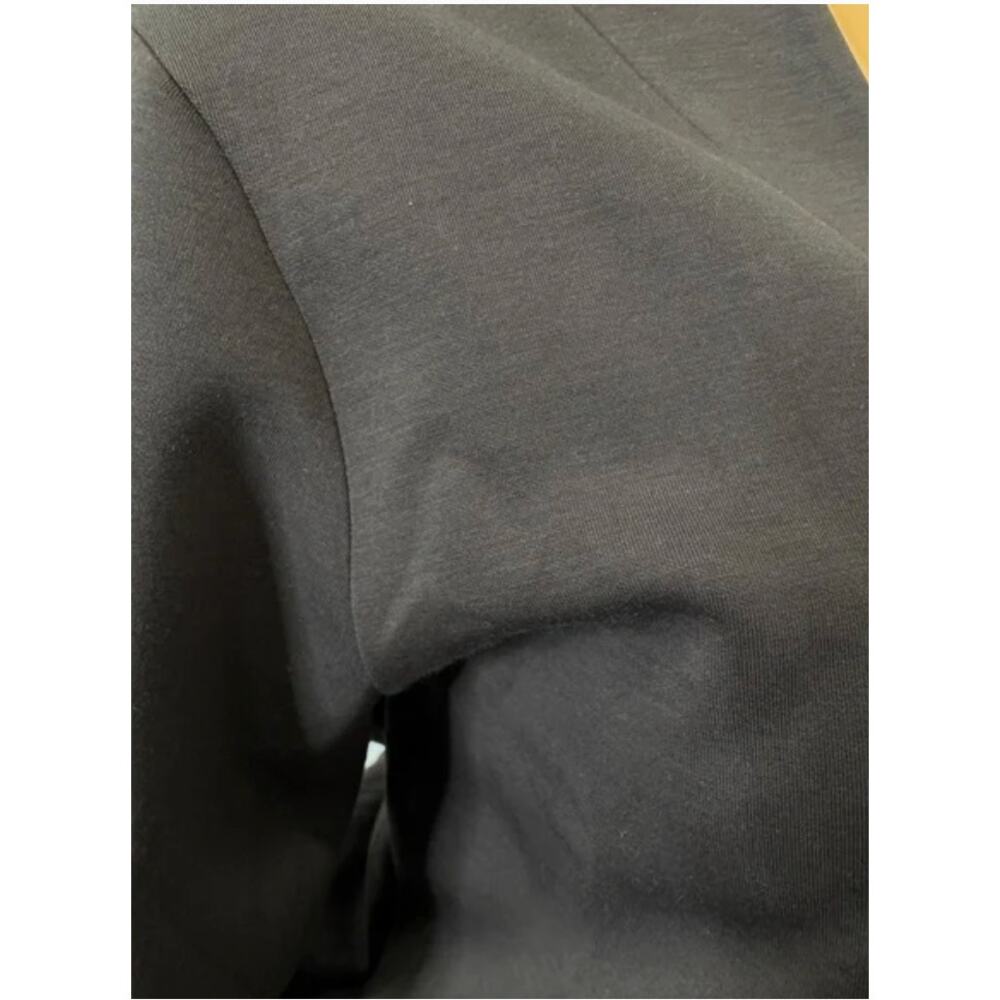 OGL Elevated V-Neck Midi Dress L Gray Long Sleeve Cinched Softtrine NWT - Picture 5 of 10